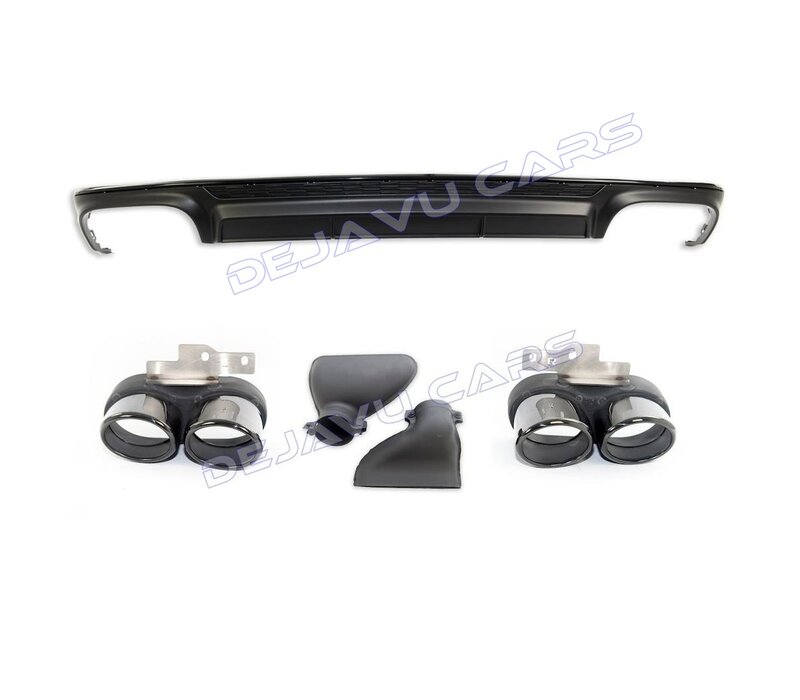 S6 Look Diffuser + Exhaust tail pipes for Audi A6 C8 S line