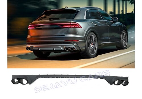OEM Line ® SQ8 Look Diffuser + Exhaust tail pipes for Audi Q8 SUV S line
