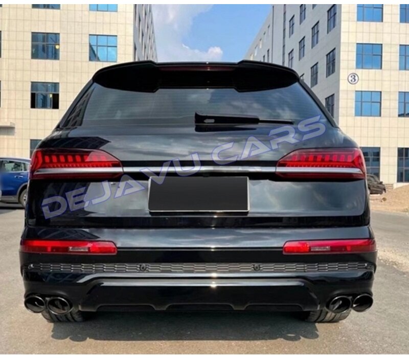 SQ7 Look Diffuser + Exhaust tail pipes for Audi Q7 4M Facelift SUV S line / SQ7