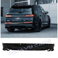 SQ7 Look Diffuser + Exhaust tail pipes for Audi Q7 4M Facelift SUV S line / SQ7