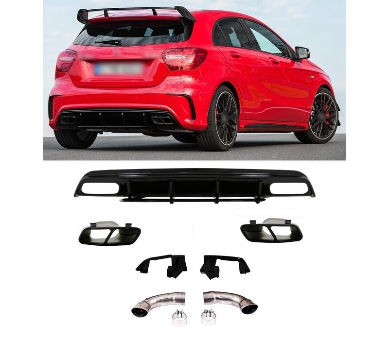 Facelift A 45 AMG Look Diffuser voor Mercedes Benz A-Klasse W176