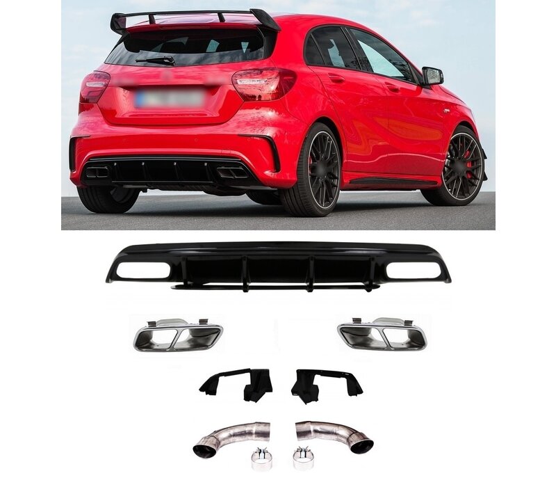 A45 AMG Look Diffuser for Mercedes Benz A Klasse W176