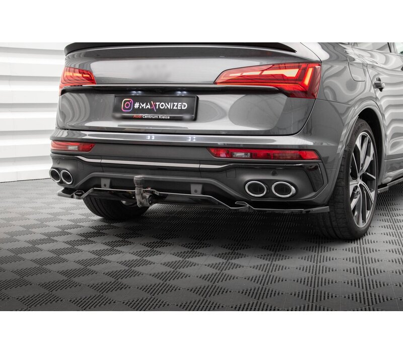 Central Rear Splitter (mit vertical bars) für Audi SQ5 FY Facelift Sportback / S line