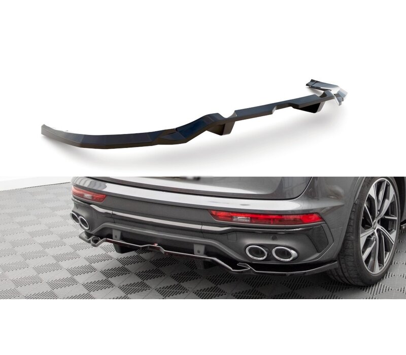 Central Rear Splitter (mit vertical bars) für Audi SQ5 FY Facelift Sportback / S line