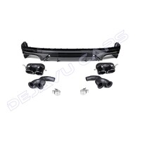 SQ5 Look Diffuser + Exhaust tail pipes for Audi Q5 SUV FY S line / SQ5 SUV