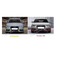 RS4 Look Fog Light Grilles Black Edition for Audi A4 B8.5