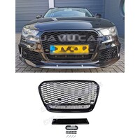 RS6 Look Front Grill Black Edition  voor Audi A6 C7 4G