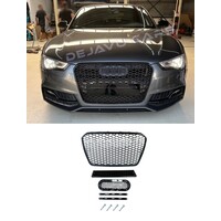 RS5 Look Front Grill Black Edition voor Audi A5 B8