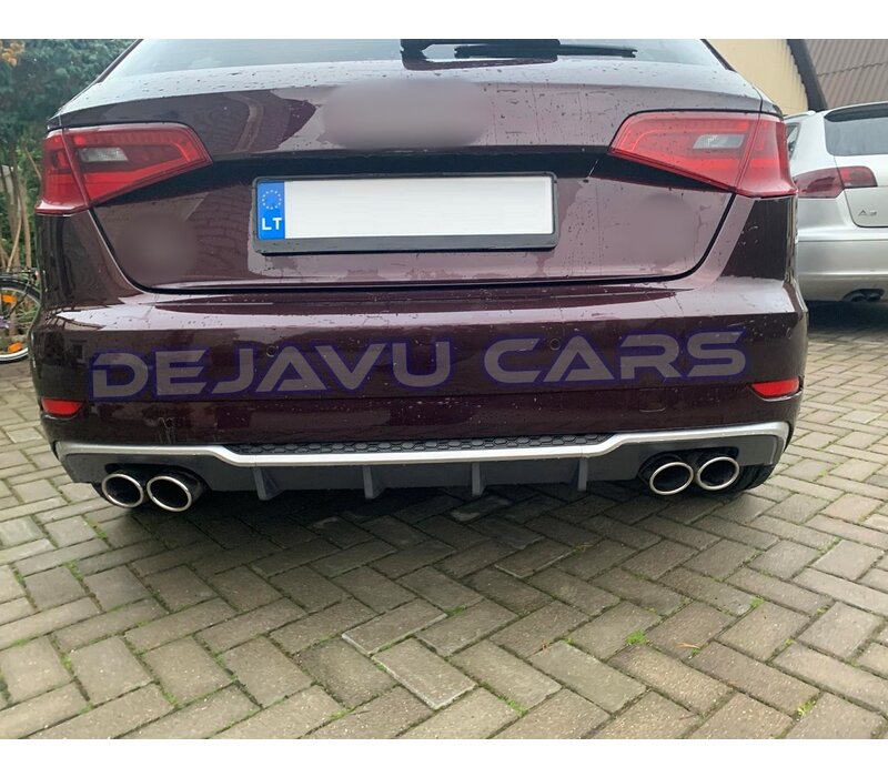 S3 Look Diffuser Platinum gray for Audi A3 8V Sportback / Hatchback