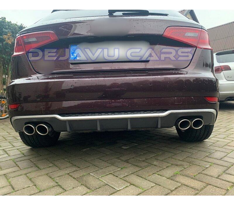 S3 Look Diffuser Platinum gray for Audi A3 8V Sportback / Hatchback