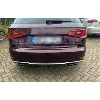 S3 Look Diffuser Platinum gray for Audi A3 8V Sportback / Hatchback