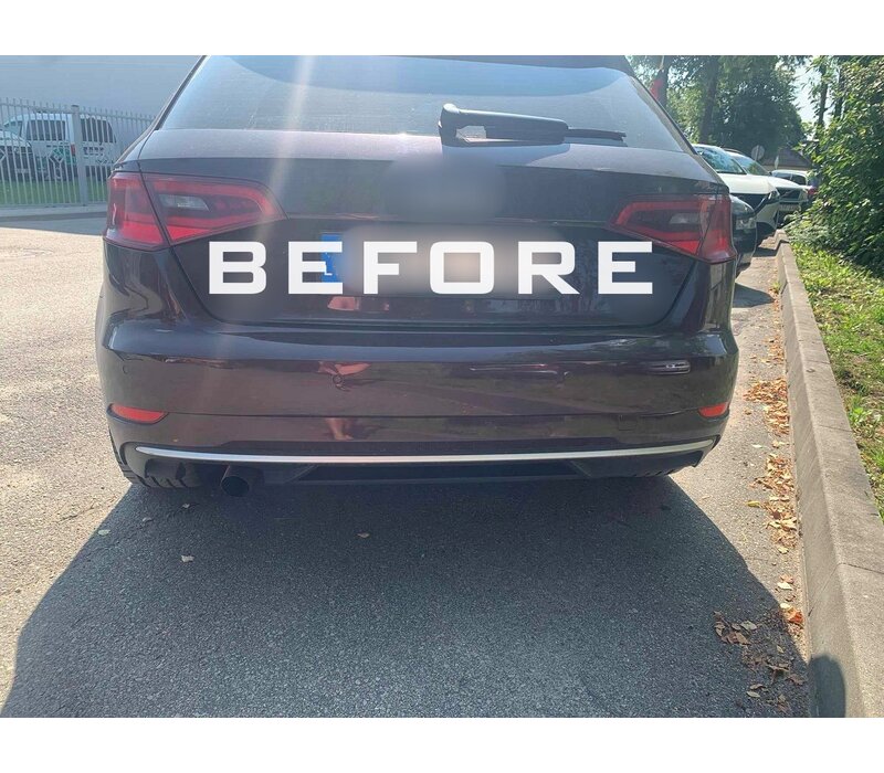 S3 Look Diffuser Platinum gray for Audi A3 8V Sportback / Hatchback