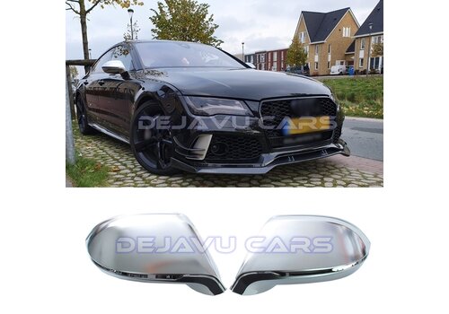 OEM Line ® Matt Chrome Mirror Caps for Audi A7 4G / S7 / RS7 / S line