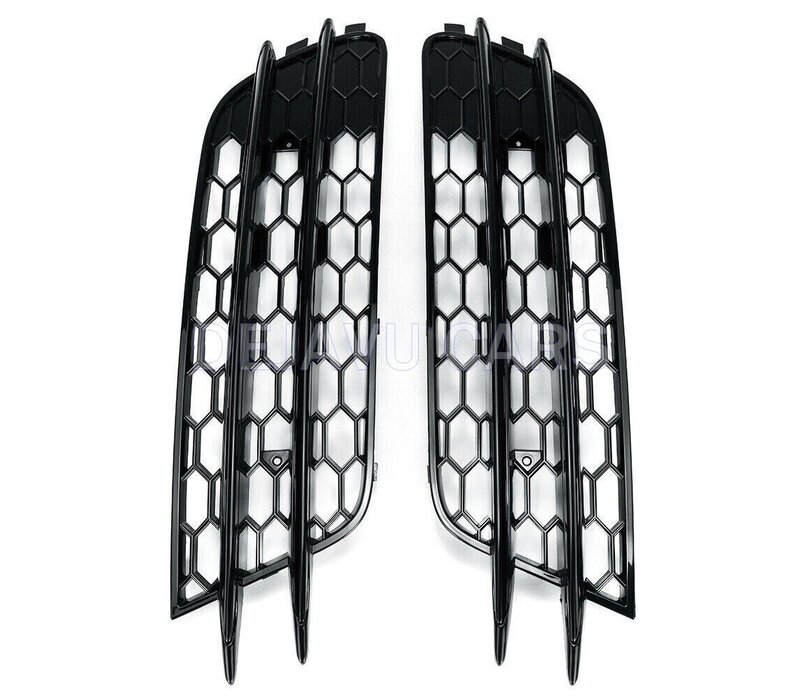 RS6 Look Fog light grille Black Edition for  Audi A6 C7 4G