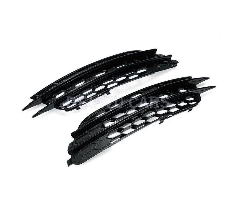 RS6 Look Fog light grille Black Edition for  Audi A6 C7 4G