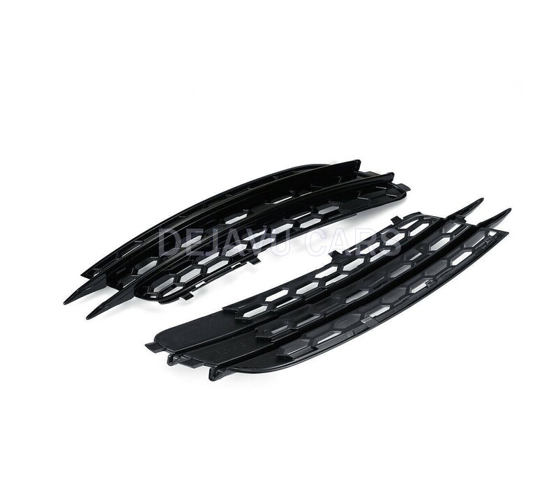 RS6 Look Fog light grille Black Edition for  Audi A6 C7 4G