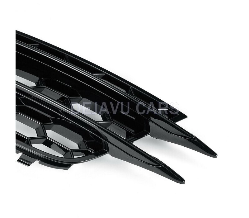 RS6 Look Fog light grille Black Edition for  Audi A6 C7 4G