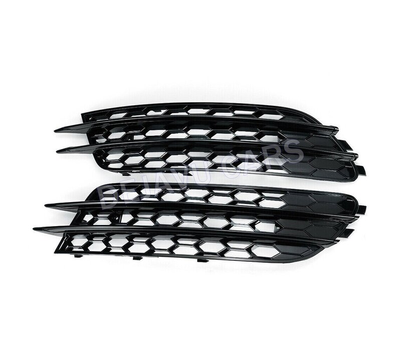 RS6 Look Mistlamp roosters Black Edition voor Audi A6 C7 4G