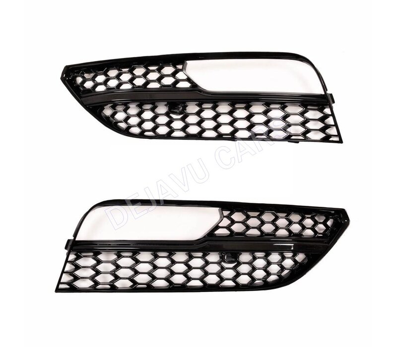 RS3 Look Fog light grille Black Edition for Audi A3 8V
