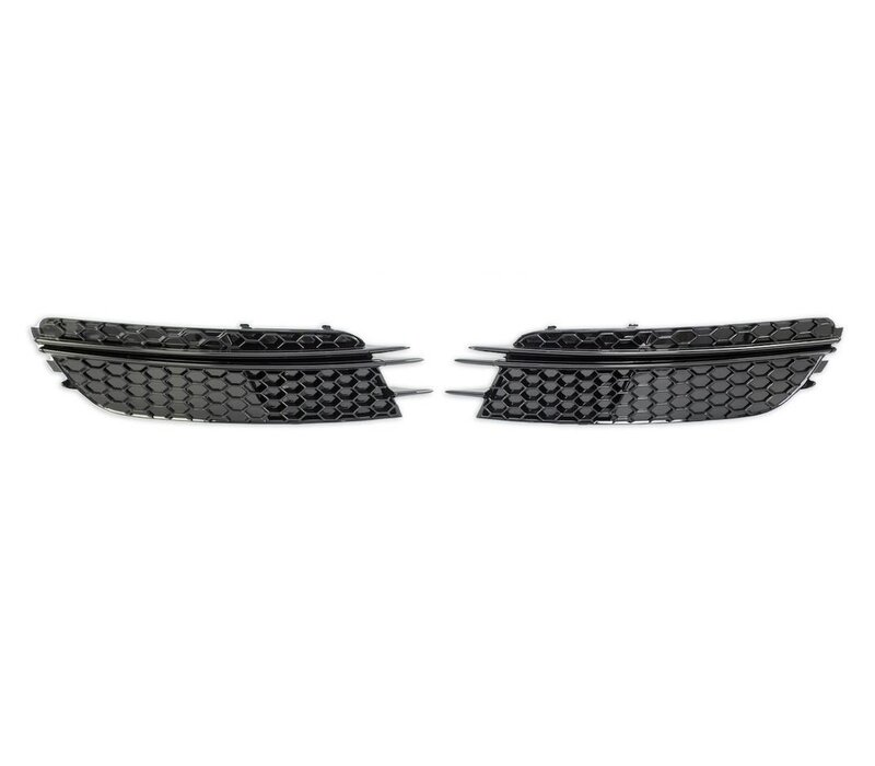 RS6 Look Fog light grille Black Edition for  Audi A6 C7