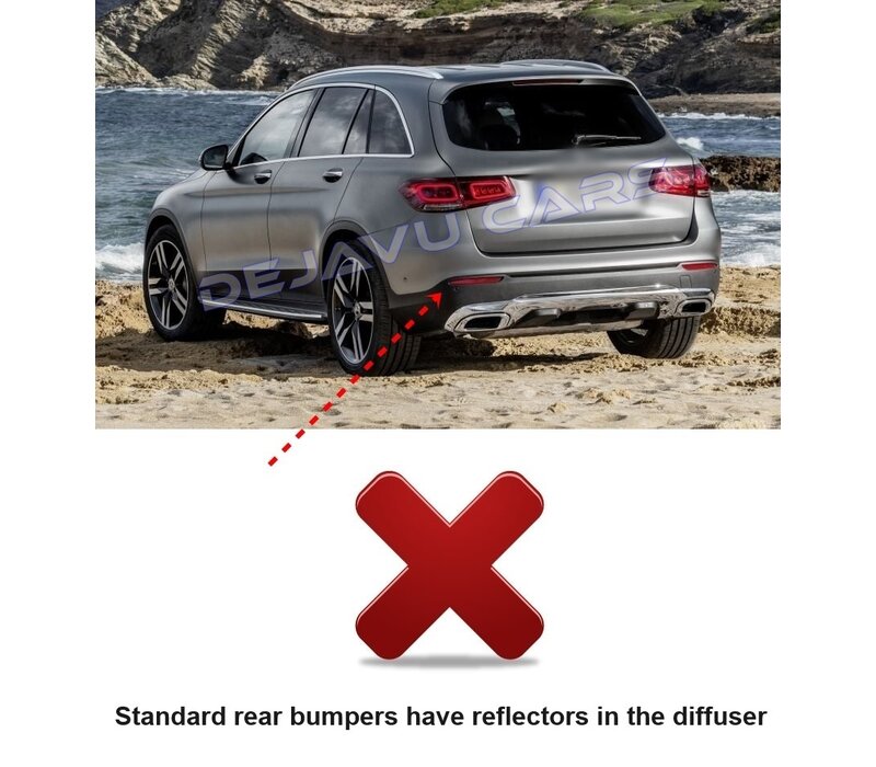 GLC63 AMG Look Diffusor für Mercedes Benz GLC X253 SUV