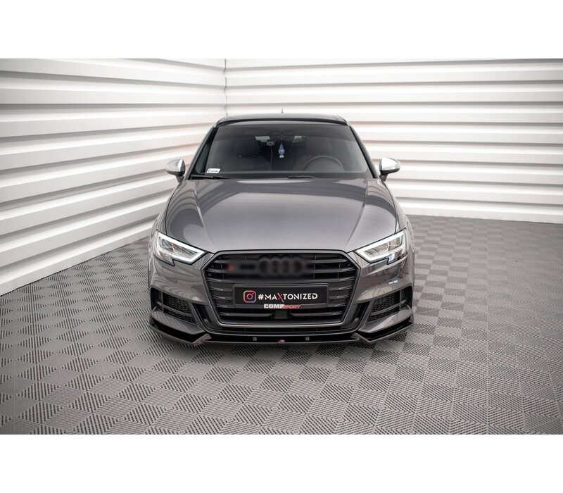 Front splitter V.1 voor Audi S3 8V / A3 8V S line Facelift Sportback / Hatchback