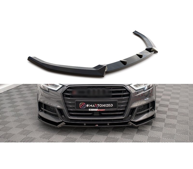 Front splitter V.1 voor Audi S3 8V / A3 8V S line Facelift Sportback / Hatchback