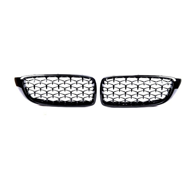 GRILLES CALANDRES SPORT LOOK CARBONE BMW SERIE 4 F32 F33 F36 F82 F83  (05301) - EuropeTuning