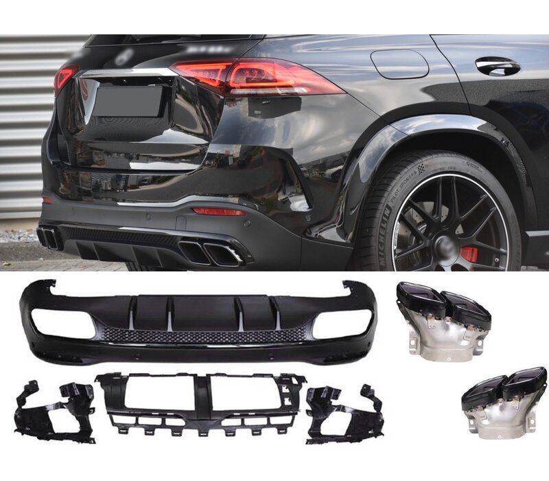 GLE63 AMG Look Diffuser voor Mercedes Benz GLE V167 SUV