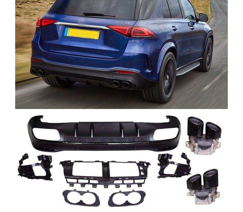 GLE53 AMG Look Diffuser voor Mercedes Benz GLE V167 SUV