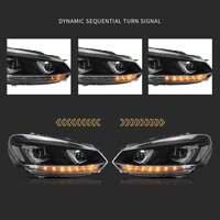 Xenon Look U-LED Headlights for Volkswagen Golf 6