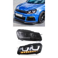 Xenon Look U-LED Headlights for Volkswagen Golf 6