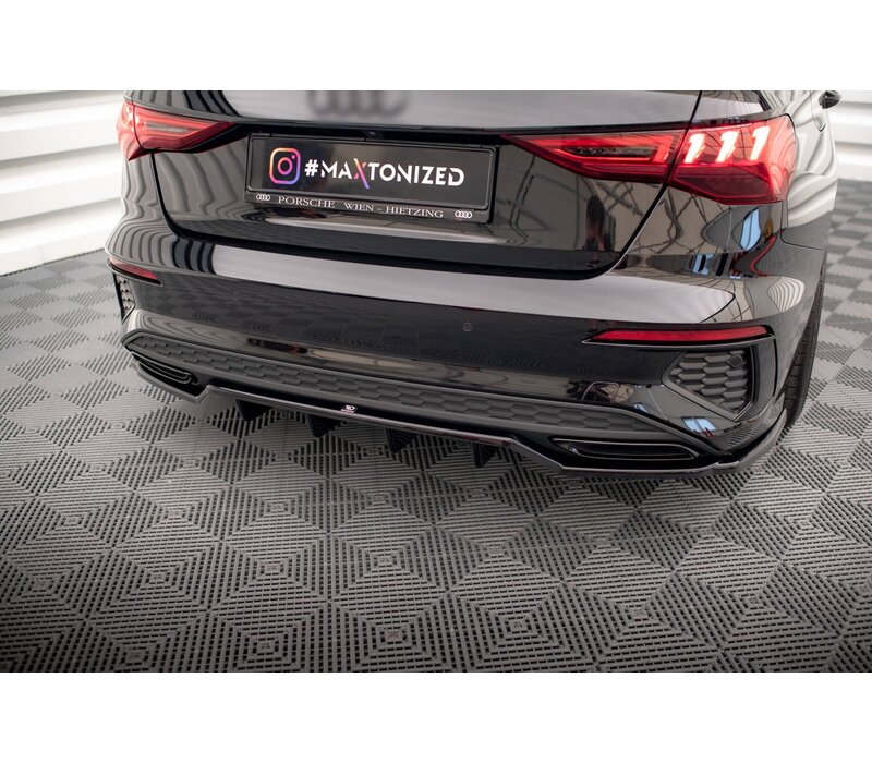 Central Rear Splitter voor Audi A3 8Y S line Sedan