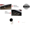 OEM Line ® Sport Look Exhaust tips Chrome round oblique for Audi & Volkswagen