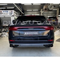 SQ8 Look Diffuser + Uitlaat sierstukken voor Audi Q8 SUV S line