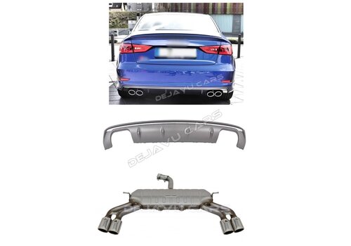 OEM Line ® S3 Look Diffusor Auspuffanlage für Audi A3 8V S line