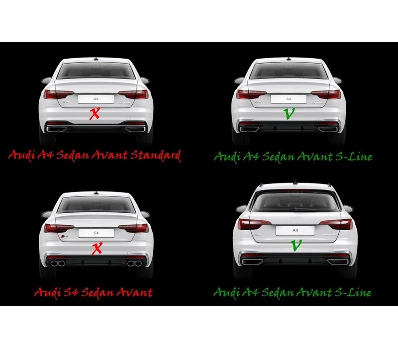 S4 Look Diffusor für Audi A4 B9.5 S line Facelift