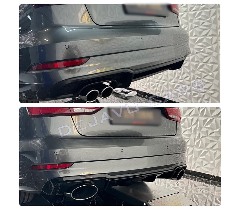 RS3 Look Diffusor Black Edition für Audi A3 8V S line / S3