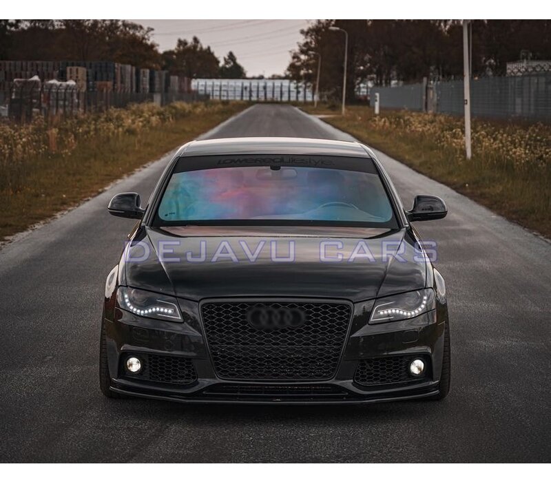 RS4 Look Front Grill Black Edition + Fog Light Grilles for Audi A4 / S4 / S line