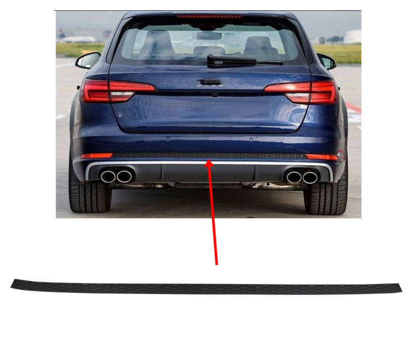 S line / S4 Look Heckstoßstange Zierleiste für Audi A4 B9 Limousine & Avant