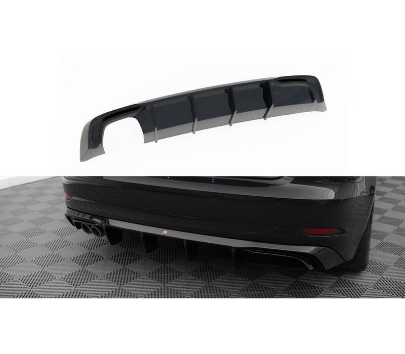 Aggressive Diffuser voor Facelift Audi A3 8V Sportback / Hatchback