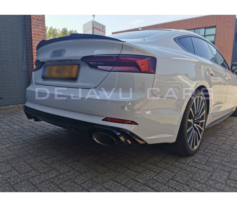RS5 Look Diffuser Black Edition voor Audi A5 B9 F5 S line