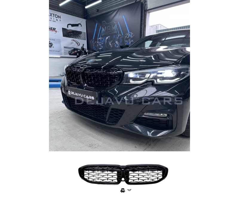 Black Diamond Look Sport Front Grill voor BMW 3 Serie G20 / G21