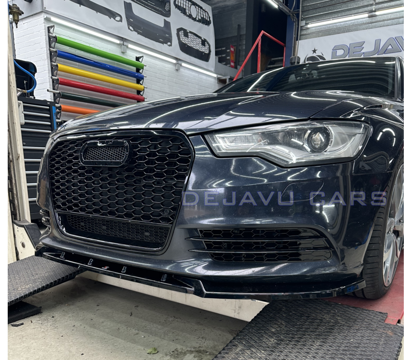 RS6 Look Mistlamp roosters Black Edition voor Audi A6 C7 4G