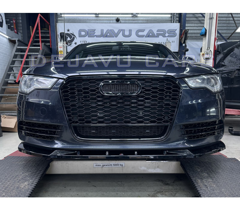 RS6 Look Nebelscheinwerfergitter Black Edition für  Audi A6 C7 4G