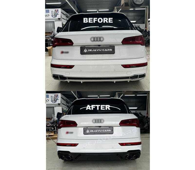 SQ5 Look Diffuser + Exhaust tail pipes for Audi Q5 SUV FY S line / SQ5 SUV