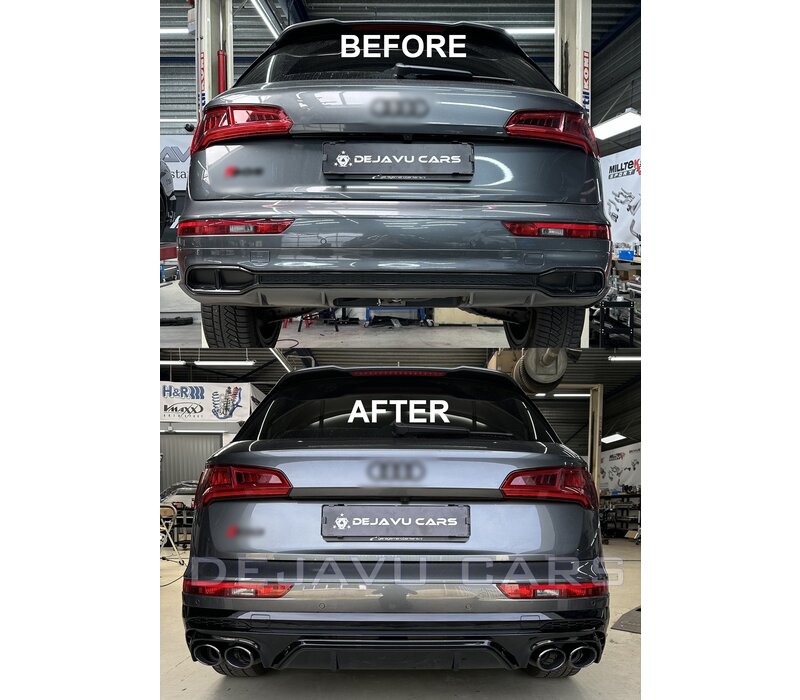 SQ5 Look Diffuser + Uitlaat tips voor Audi Q5 FY S line SQ5