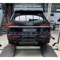 SQ7 Look Diffuser + Exhaust tail pipes for Audi Q7 4M Facelift SUV S line / SQ7