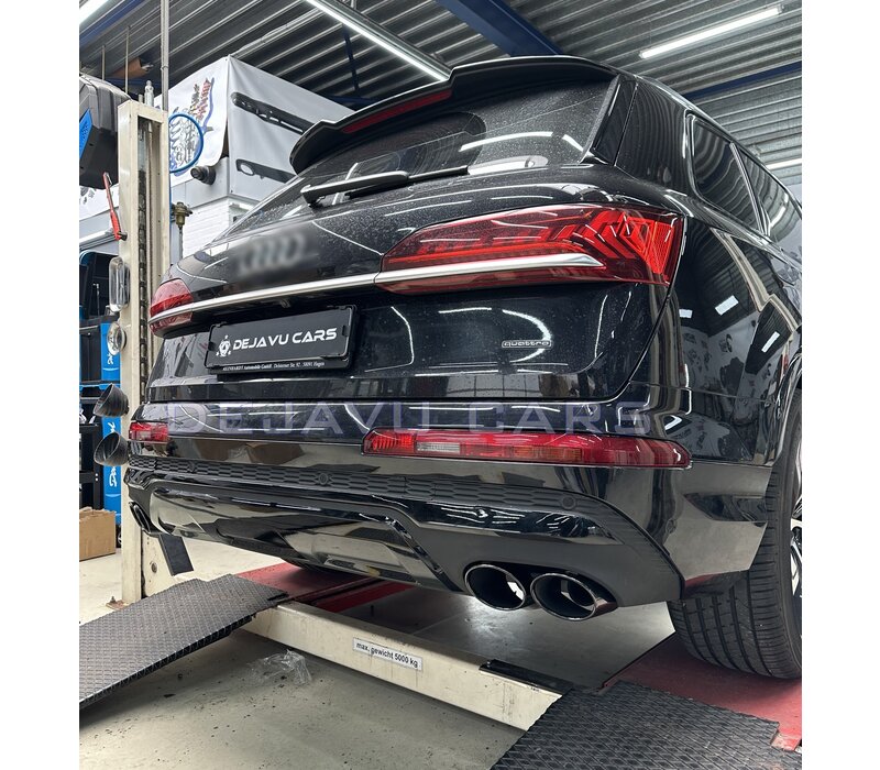 SQ7 Look Diffuser + Uitlaat tips voor Audi Q7 SUV S line SQ7