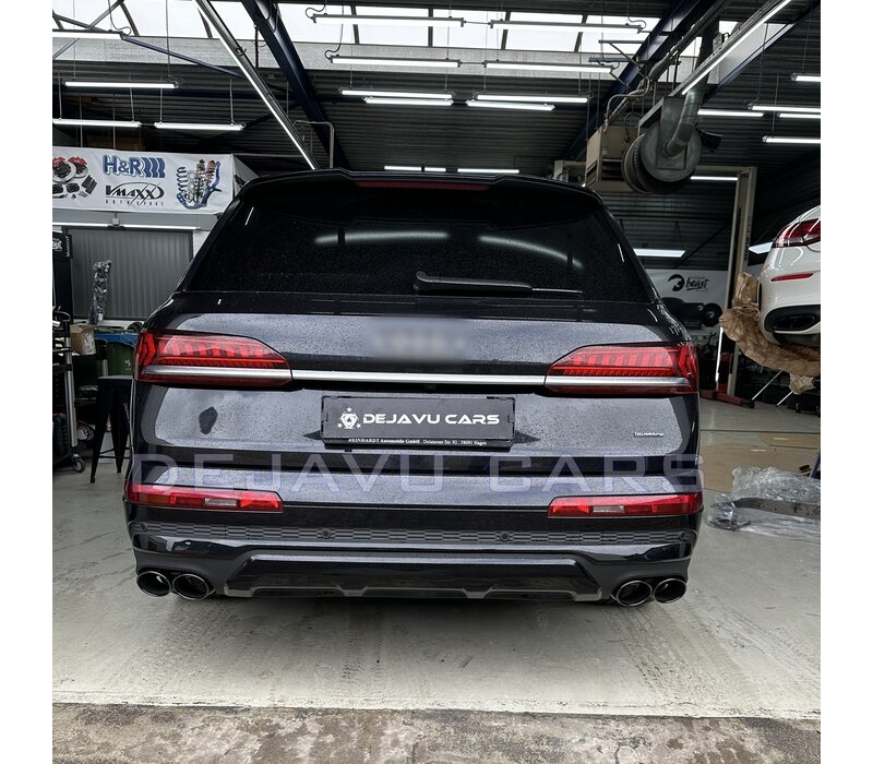 SQ7 Look Diffuser + Uitlaat tips voor Audi Q7 SUV S line SQ7
